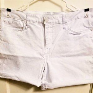 Bright white shorts w/ rainbow back pocket detail